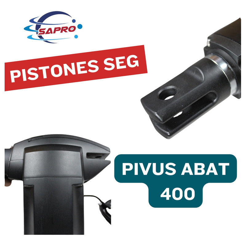 Pistones Seg Pivus Abat 400 Para Porton Electrico Color Negro