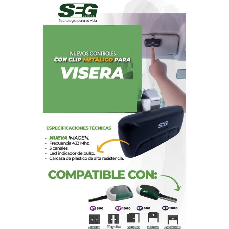 Control Remoto Seg De Visera Para Rc800 Rc1000 Rt800 Rt1000