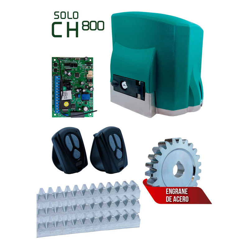 Kit Motor Corredizo Solo Ch 800 127v Y 3 Crema De Acer 1 Mt