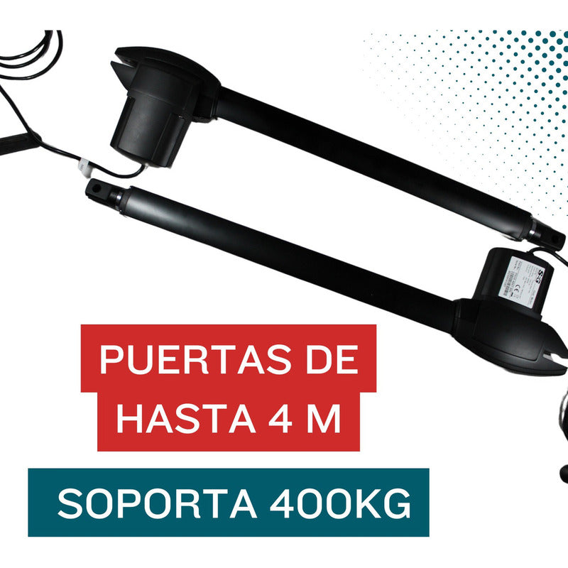 Pistones Seg Pivus Abat 400 Para Porton Electrico Color Negro