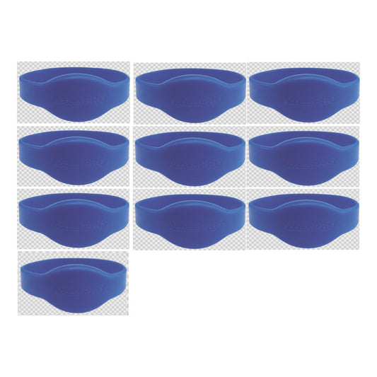 10 Brazaletes De Proximidad 125 Khz, 65 Mm Diámetro, Azul