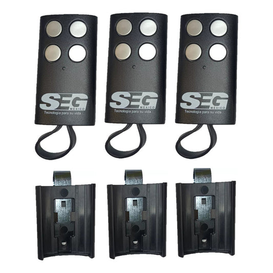 3 Controles Remoto Pivus 250-300 + 3 Clips Para Visera Seg